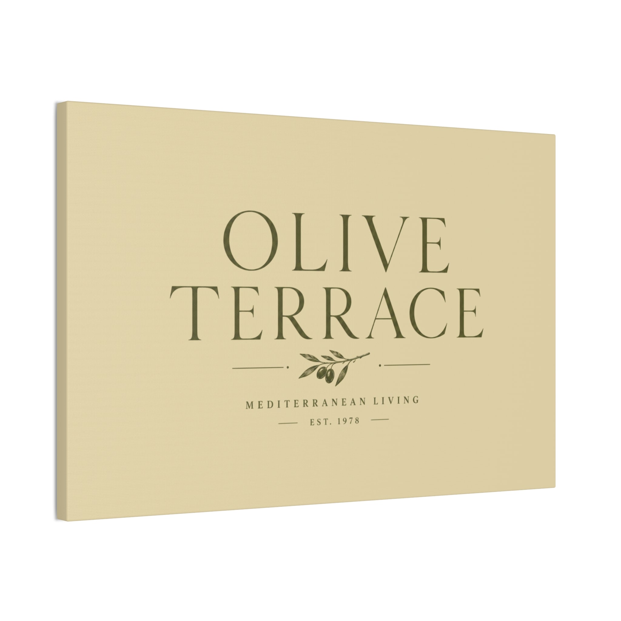 Olive Terrace Canvas Wall Art — Mediterranean Living Stretched Canvas - Creations by Chris and Carlos
