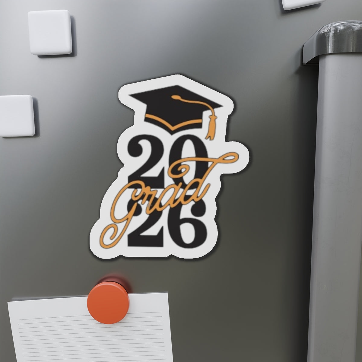 2026 Grad Die-Cut Magnet — Class of 2026 Graduation Cap Refrigerator Magnet - Creations by Chris and Carlos
