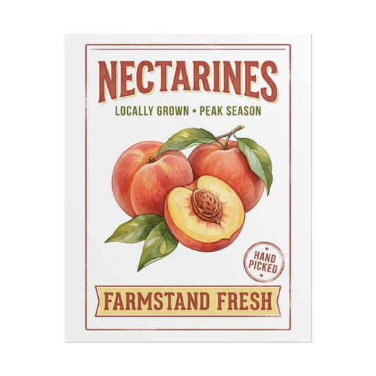 Nectarines Farmstand Fresh Poster - Creations by Chris and Carlos
