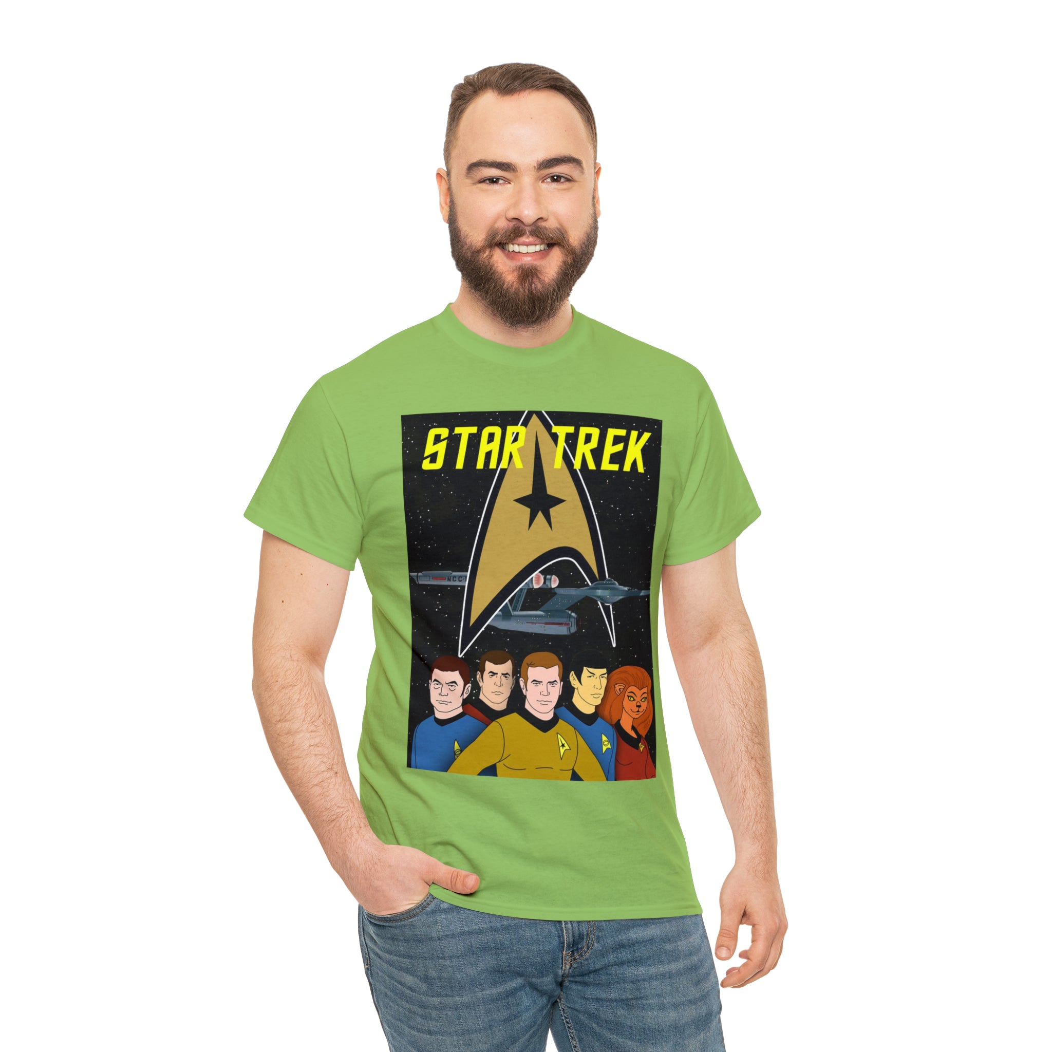 Star Trek Cartoon- Unisex Heavy Cotton T-Shirt - Creations by Chris and Carlos