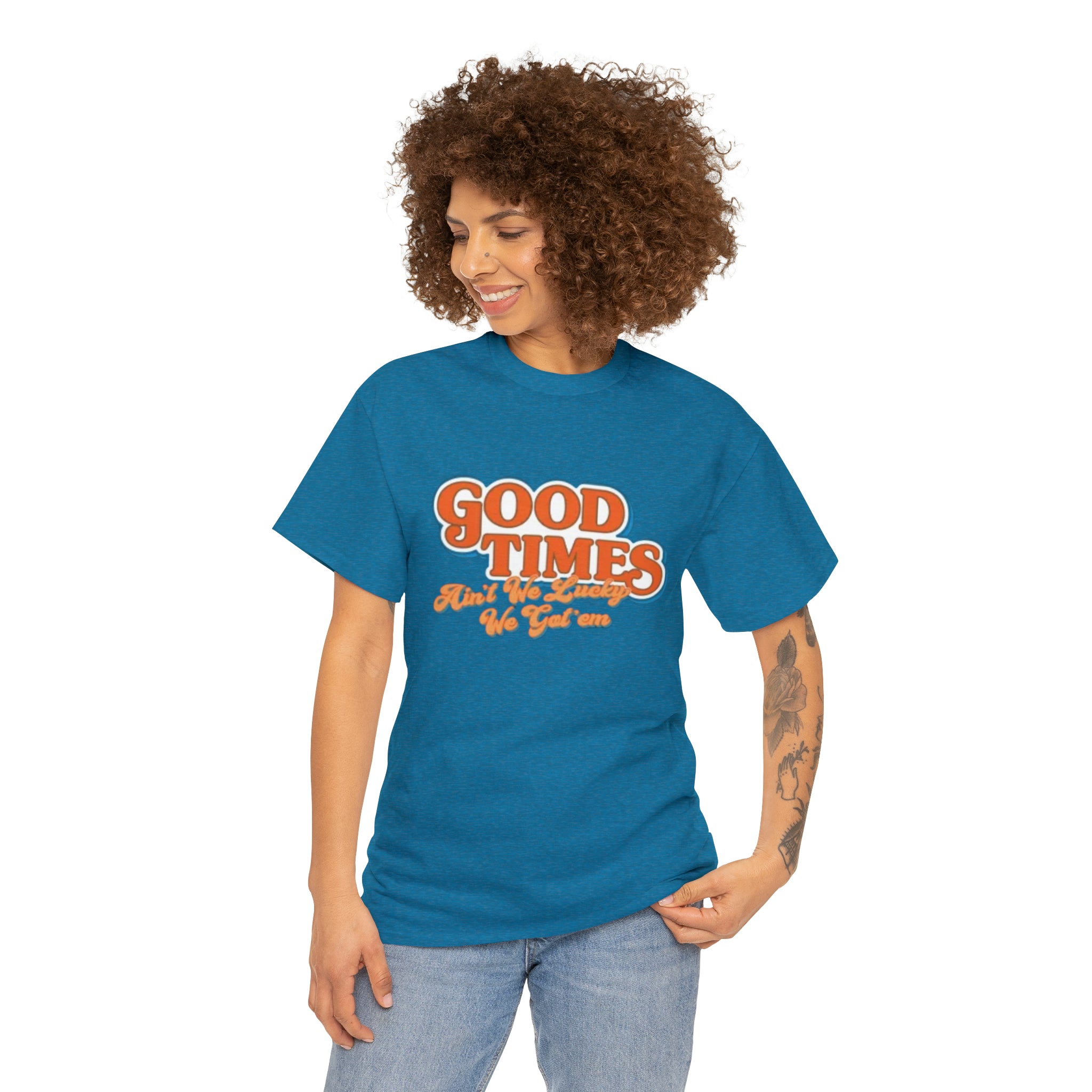 Good Times 70's TV Show- Unisex Heavy Cotton T-Shirt - Creations by Chris and Carlos