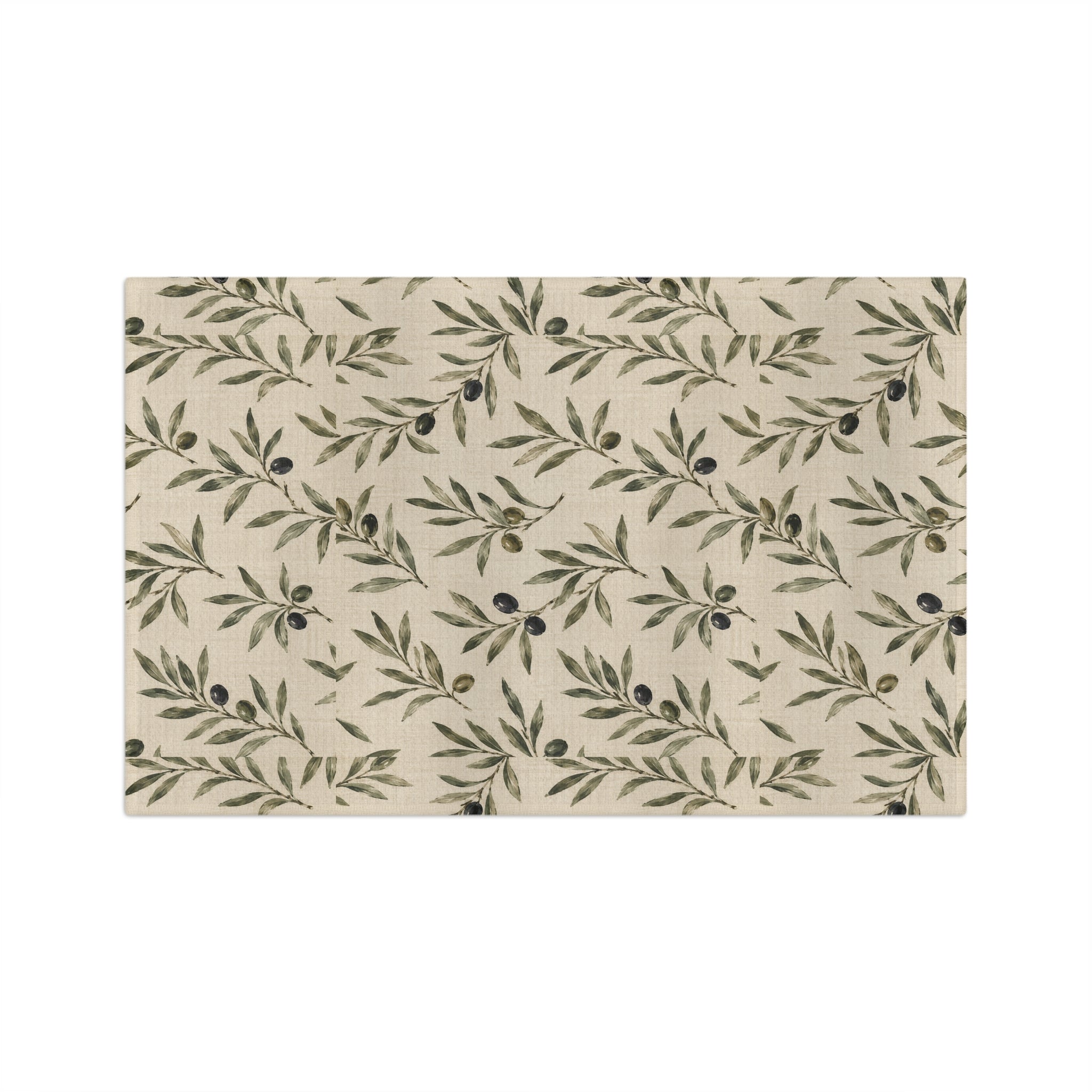 Olive Branch Microfiber Tea Towel — Botanical Kitchen Linen - Creations by Chris and Carlos