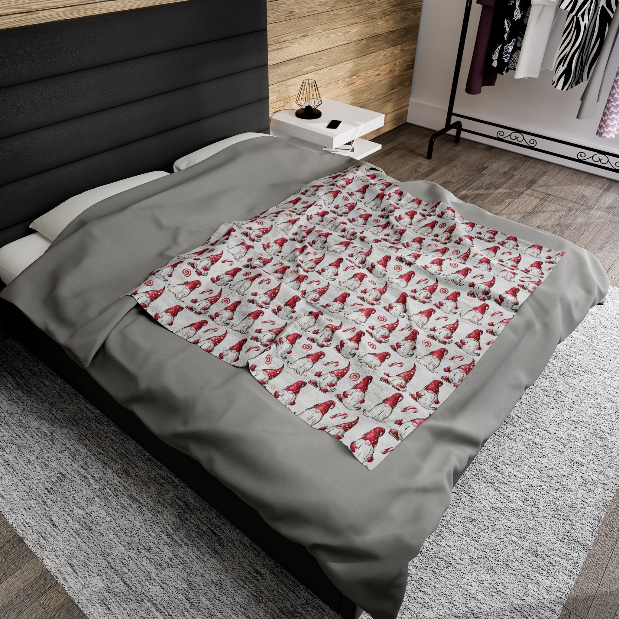 Gnomes- Velveteen Plush CuddleLux Bliss Blanket - Creations by Chris and Carlos