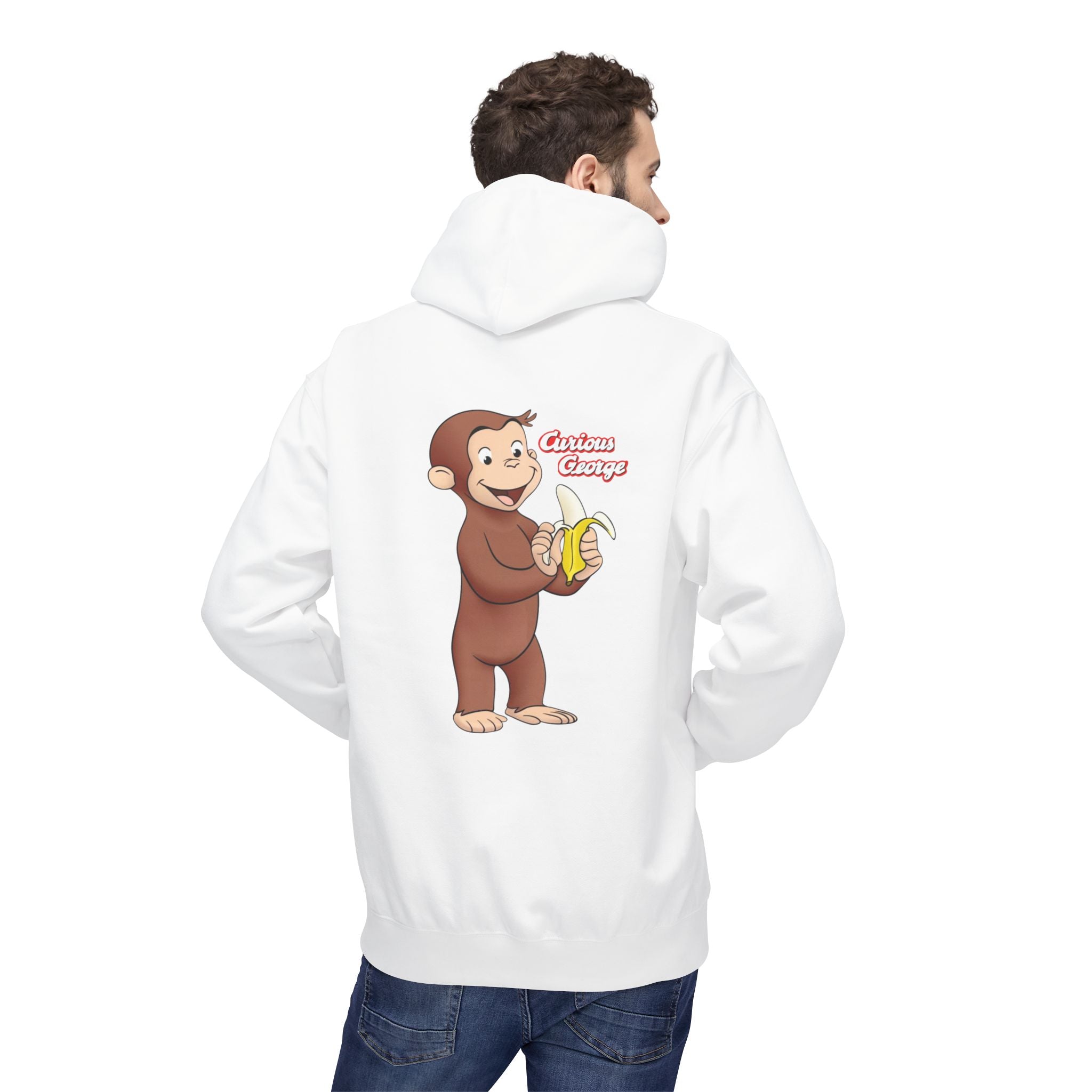 Hoodie — Curious George "Curious Monkey" Banana Graphic Fleece Hoodie - Creations by Chris and Carlos