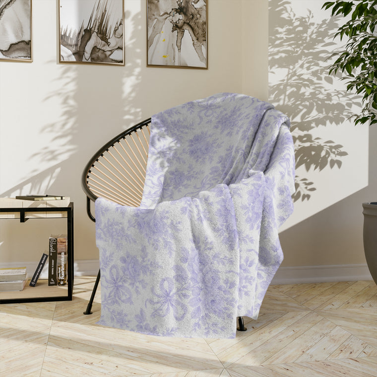 Love Shack Inspired Cozy Floral Velveteen Microfiber Blanket | Soft Throw Blanket, Home Decor, Gift for Her, Wedding Shower, Comfort - Creations by Chris and Carlos