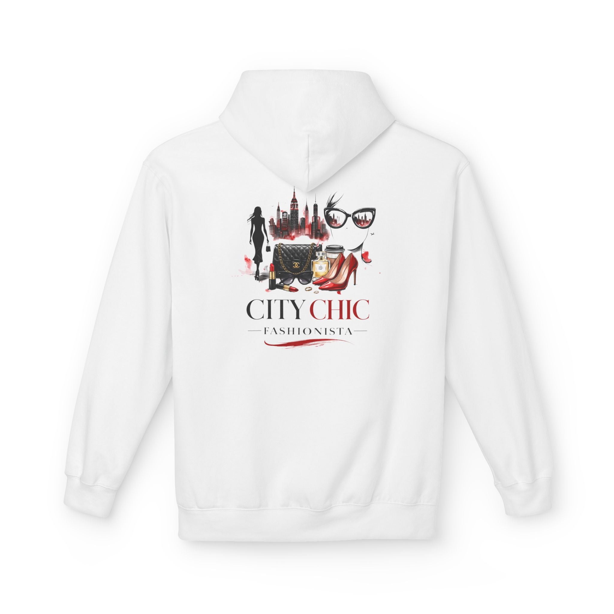 City Chic Fashion Hoodie — "City Chic & Ambitionista" Graphic Pullover - Creations by Chris and Carlos