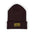 Embroidered Gold Cassette Beanie — Retro Music Cuffed Hat - Creations by Chris and Carlos