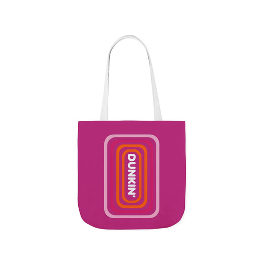 Tote Bag — Retro Pink 'Dunkin' Logo' Canvas Tote - Creations by Chris and Carlos