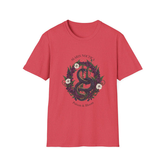 Snake & Wreath Graphic T-Shirt — 'Alarm's Nothing' Floral Gothic Tee - Creations by Chris and Carlos