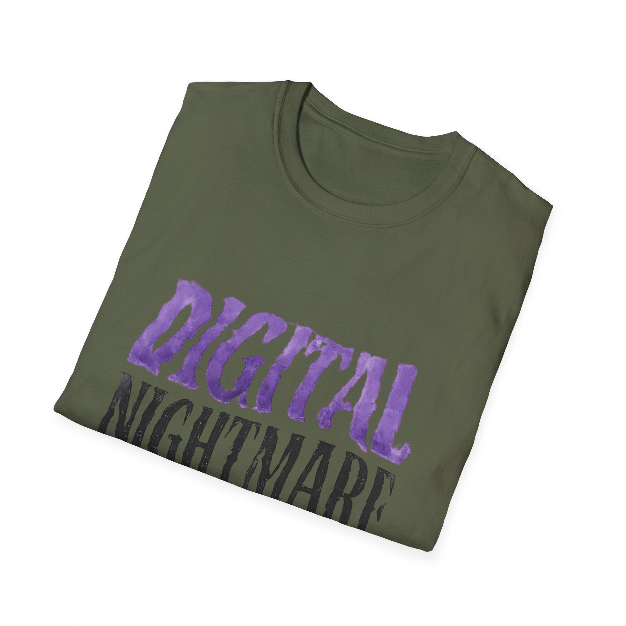 Digital Nightmare T-Shirt — Gothic Purple Graphic Tee - Creations by Chris and Carlos