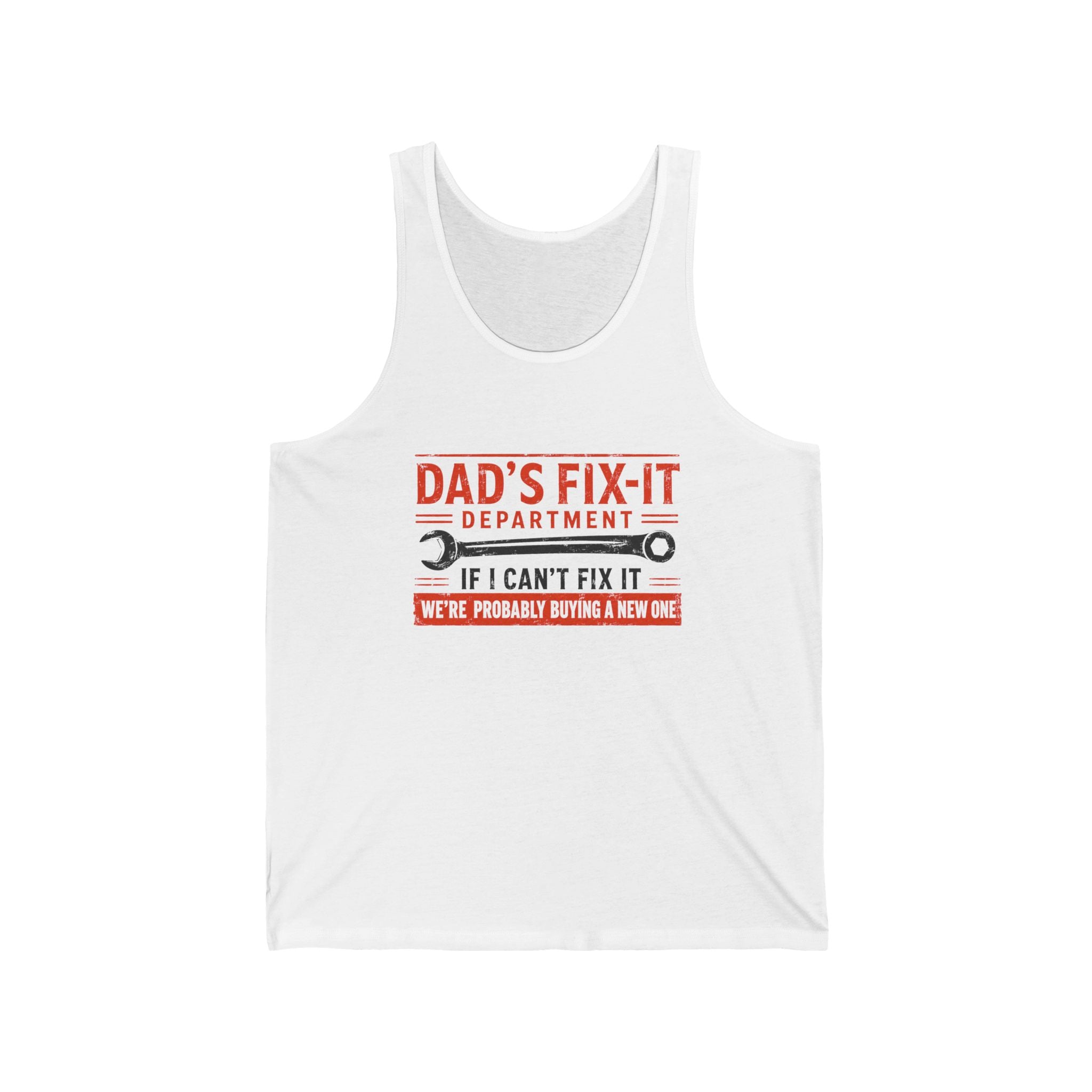 Dad's Fix-It Department Tank Top – Funny Father's Day Mechanic Gift - Creations by Chris and Carlos