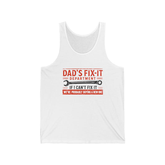 Dad's Fix-It Department Tank Top – Funny Father's Day Mechanic Gift - Creations by Chris and Carlos