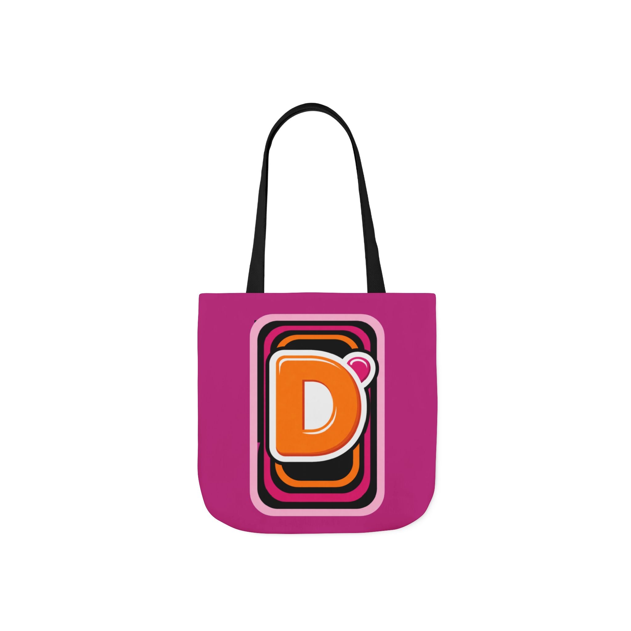 Tote Bag — Retro Pink 'Dunkin' D Logo' Canvas Tote - Creations by Chris and Carlos
