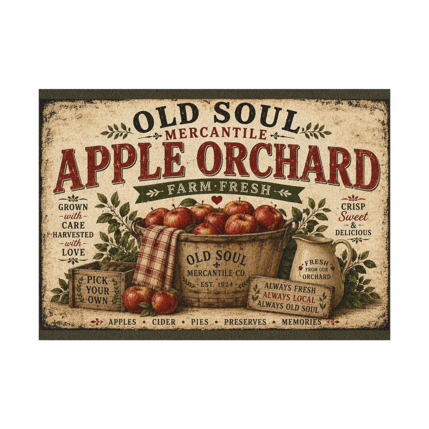 Bramble & Birch™ | Apple Orchard Market Kitchen Rug