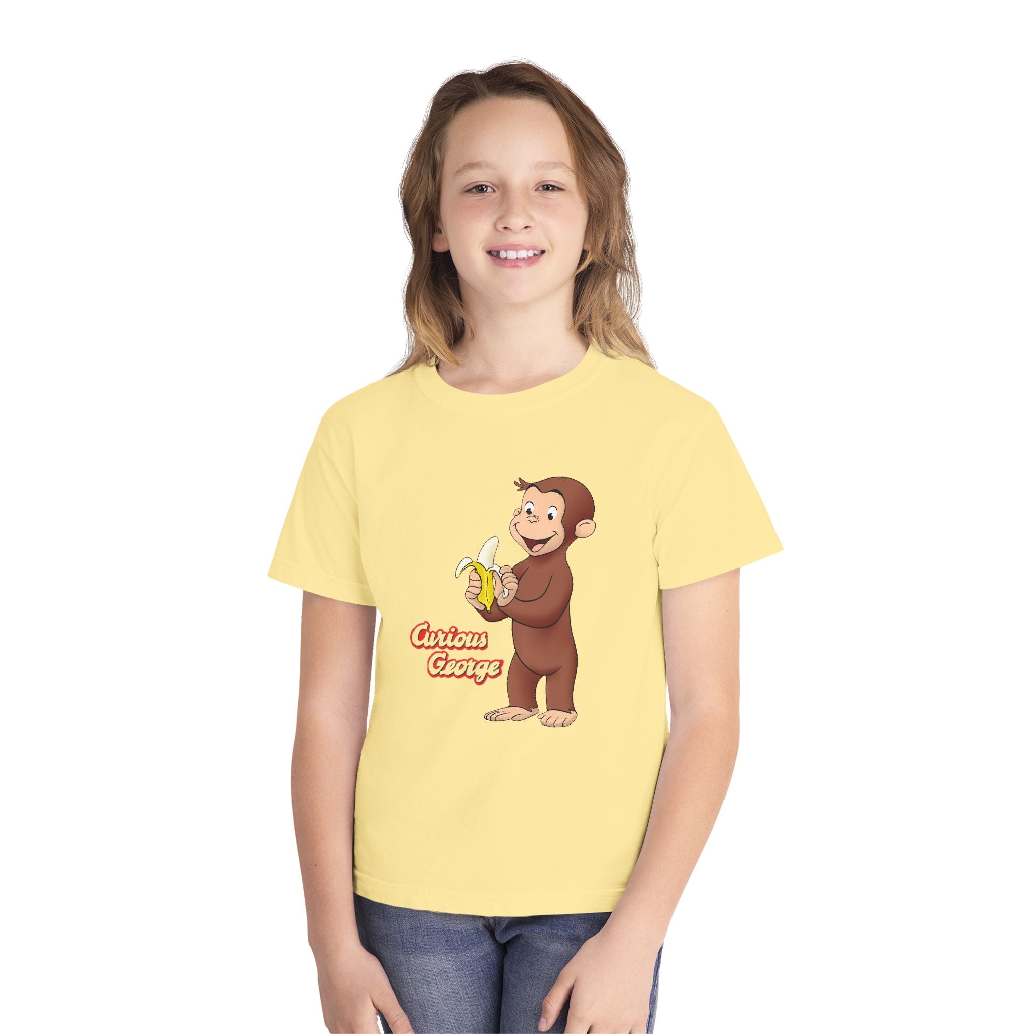 Kids Banana-Loving Curious George Cartoon Monkey Tee - Creations by Chris and Carlos