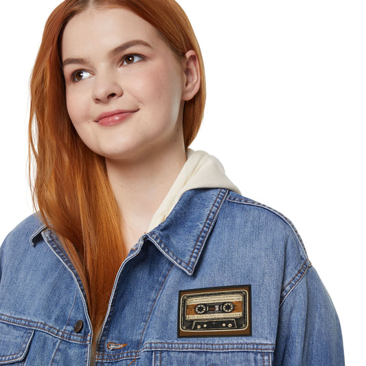 Cassette Tape Iron-On Patch — Retro 80s Music Jacket Patch - Creations by Chris and Carlos