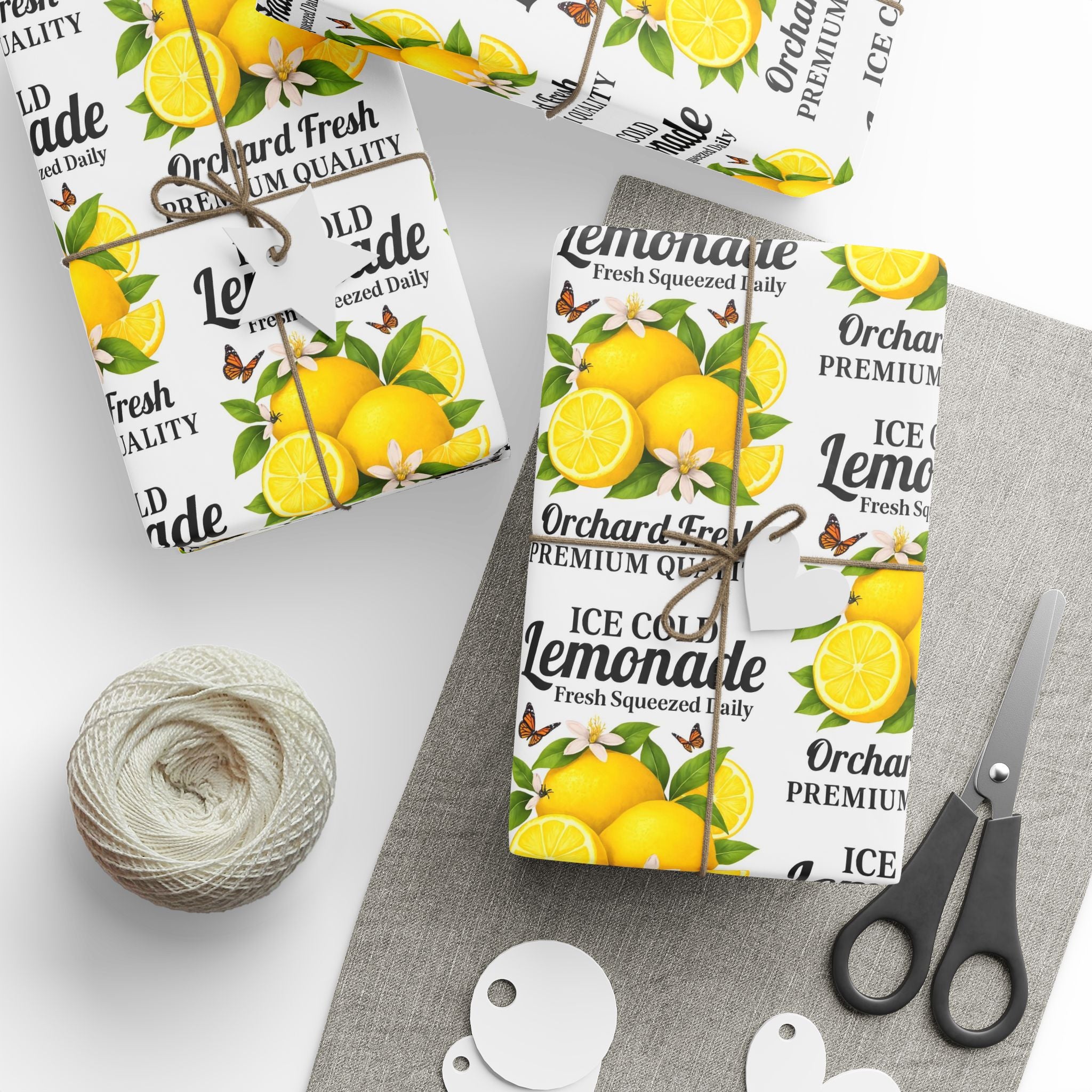 Lemonade Gift Wrap — Citrus Lemon Wrapping Paper Roll - Creations by Chris and Carlos