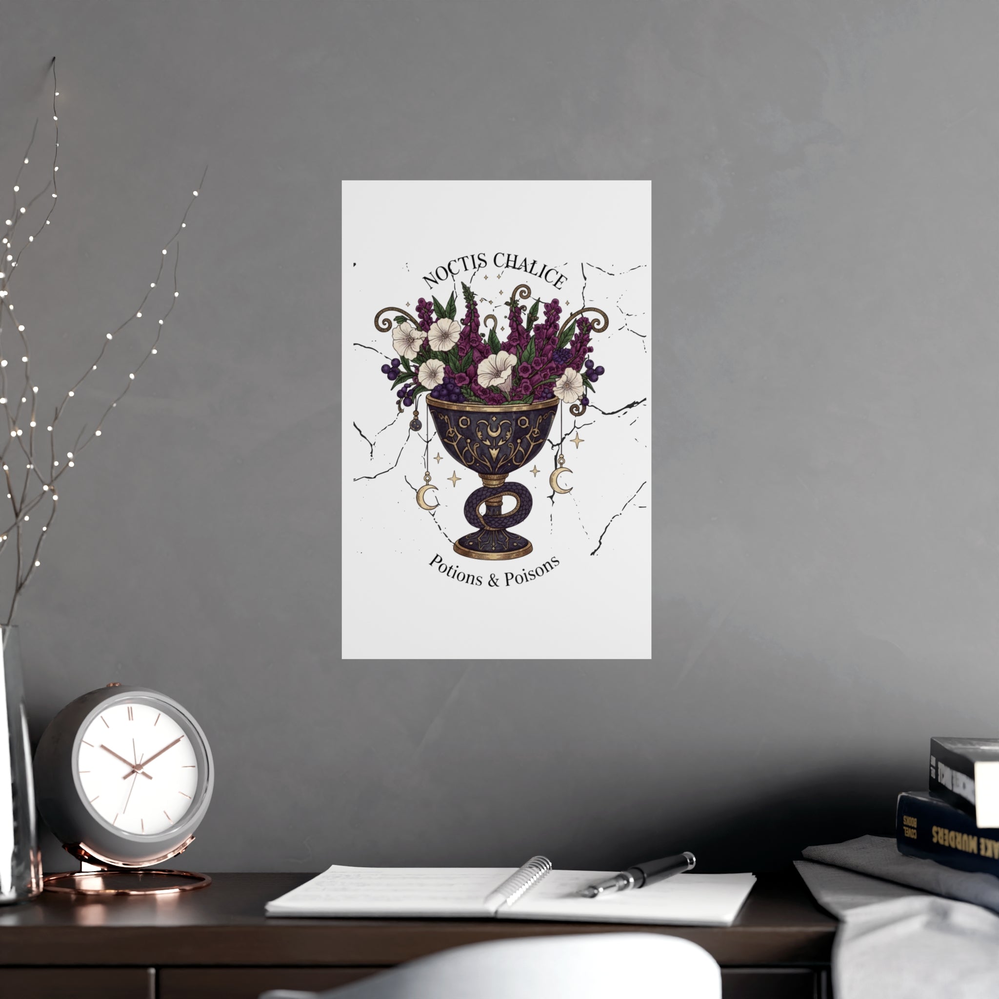 Noctis Chalice Matte Poster — Potions & Poisons Floral Gothic Wall Art - Creations by Chris and Carlos