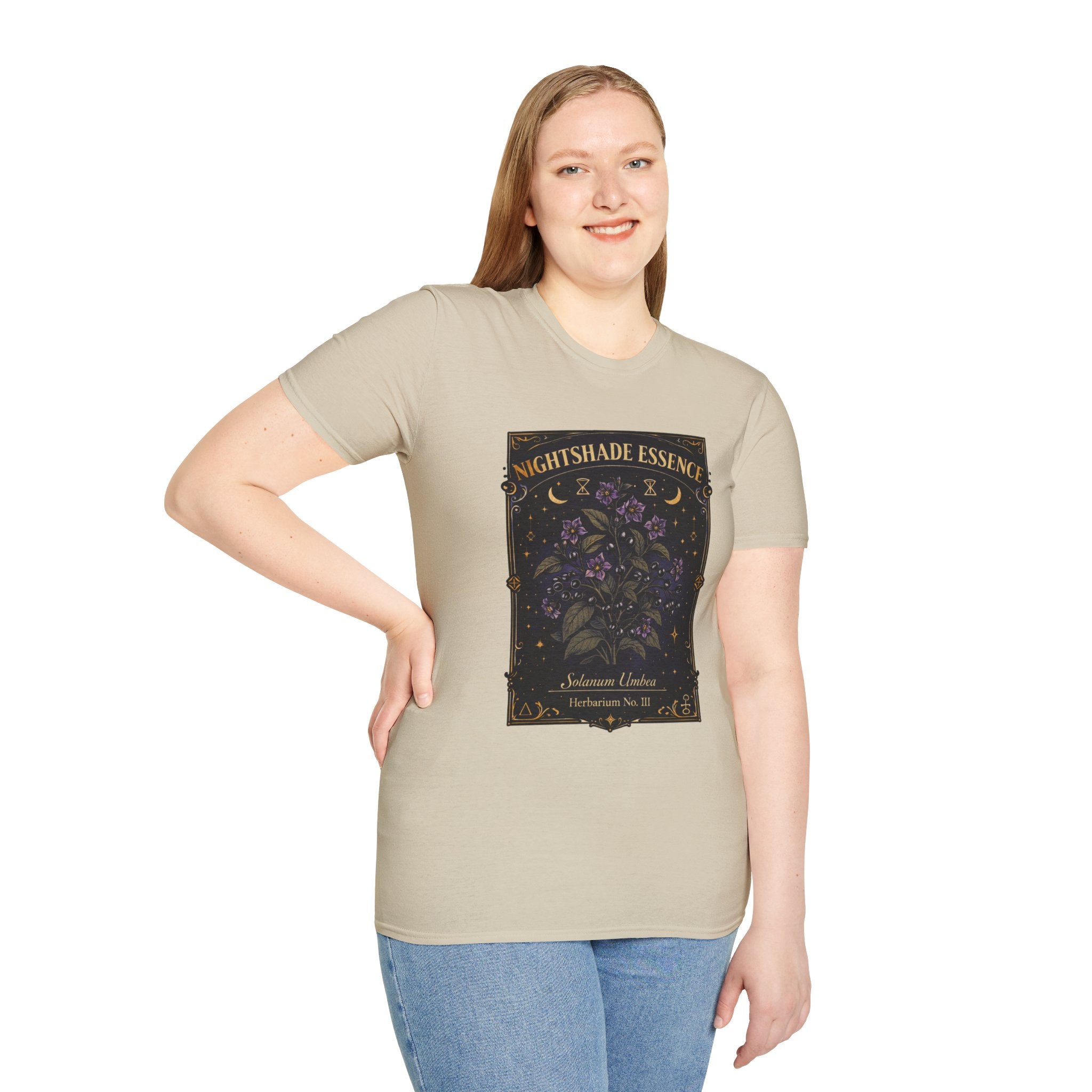 Old Soul Apothecary Nightshade Essence T-Shirt — Botanical Moonlight Graphic Tee - Creations by Chris and Carlos