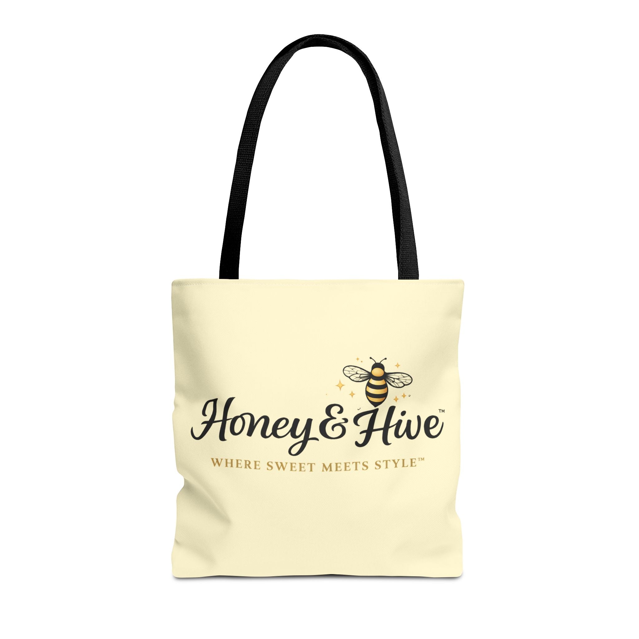 Honey & Hive Logo Tote Bag — Cute Bee Market Tote, "Where Sweet Meets Style" - Creations by Chris and Carlos