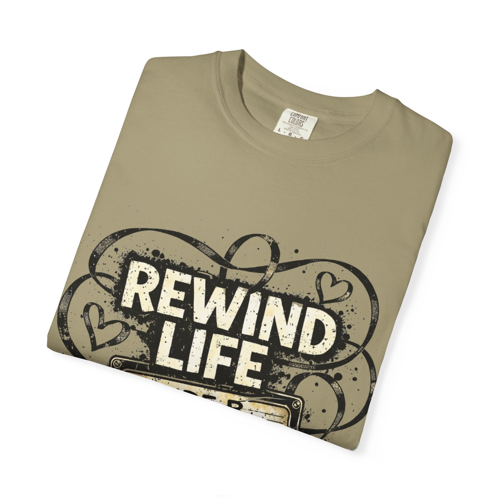 Rewind Life Cassette T-Shirt - Creations by Chris and Carlos