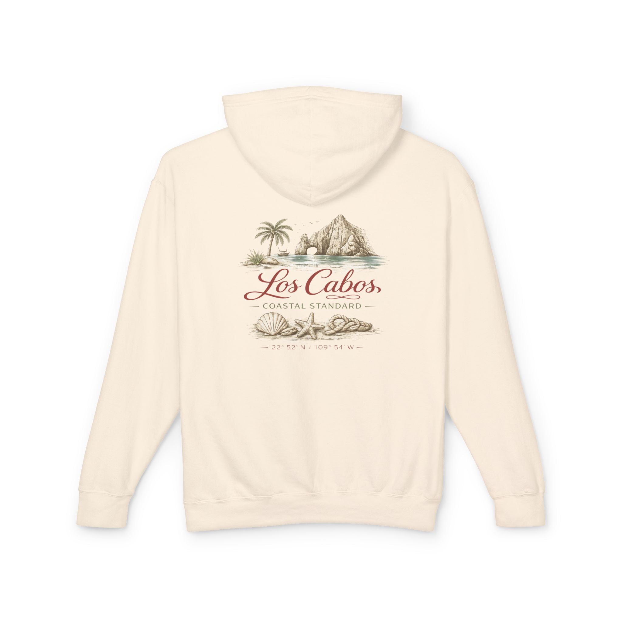 Los Cabos Cactus Hoodie — Vintage Desert Beach Travel Sweatshirt - Creations by Chris and Carlos
