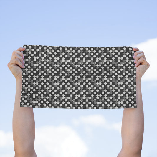 Prism Point Athletic Collection Black Honeycomb Rally Towel — 11x18 Microfiber Sport Towel - Creations by Chris and Carlos