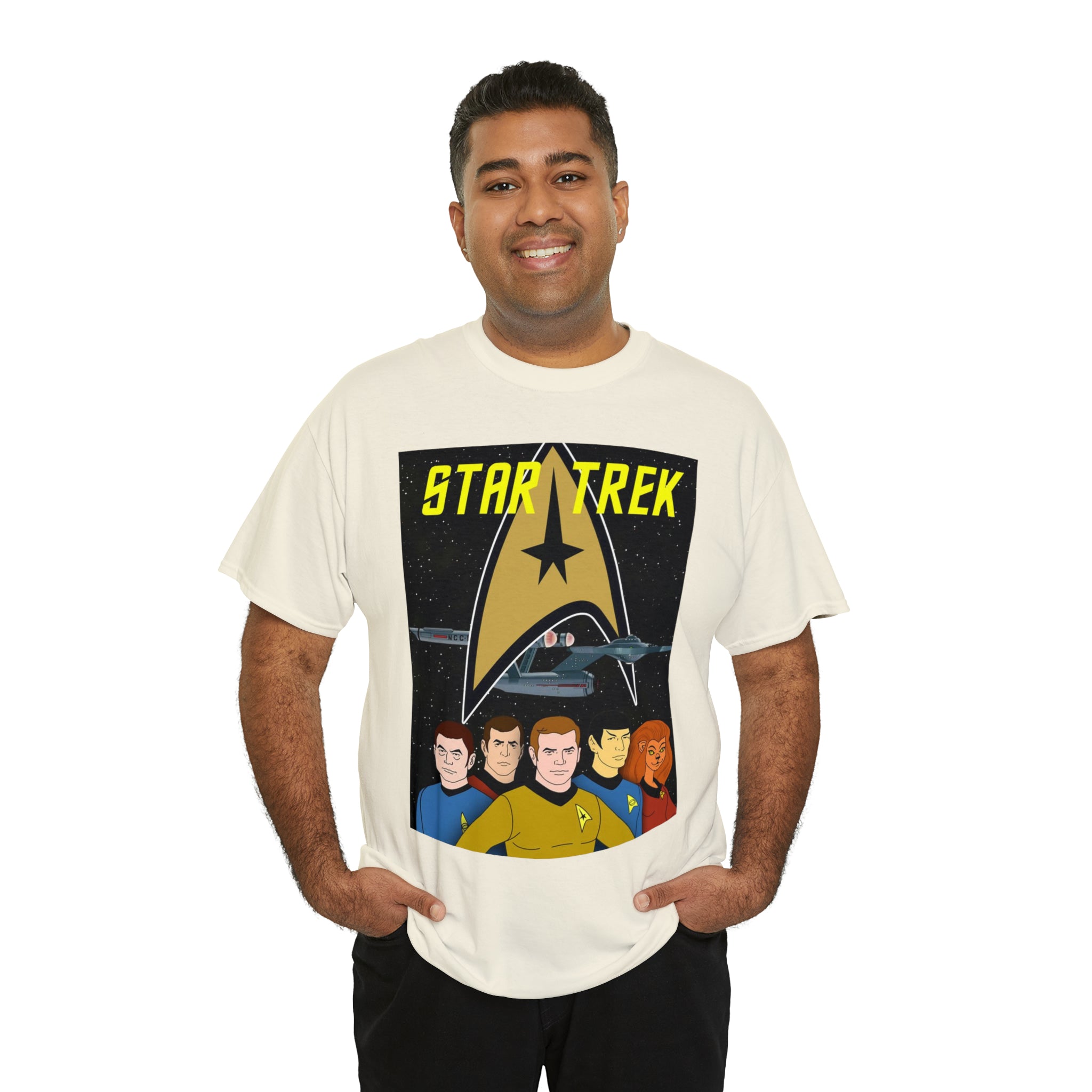 Star Trek Cartoon- Unisex Heavy Cotton T-Shirt - Creations by Chris and Carlos