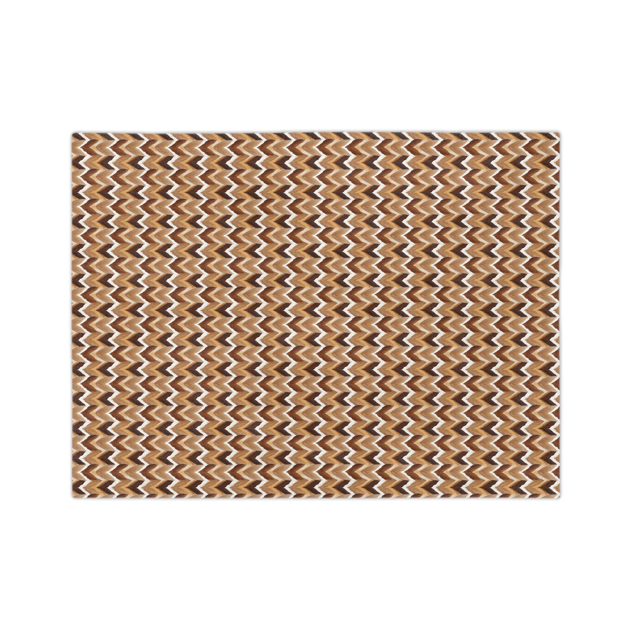 Chevron Knit Velvet Throw Blanket — Cozy Brown Microfiber Blanket - Creations by Chris and Carlos