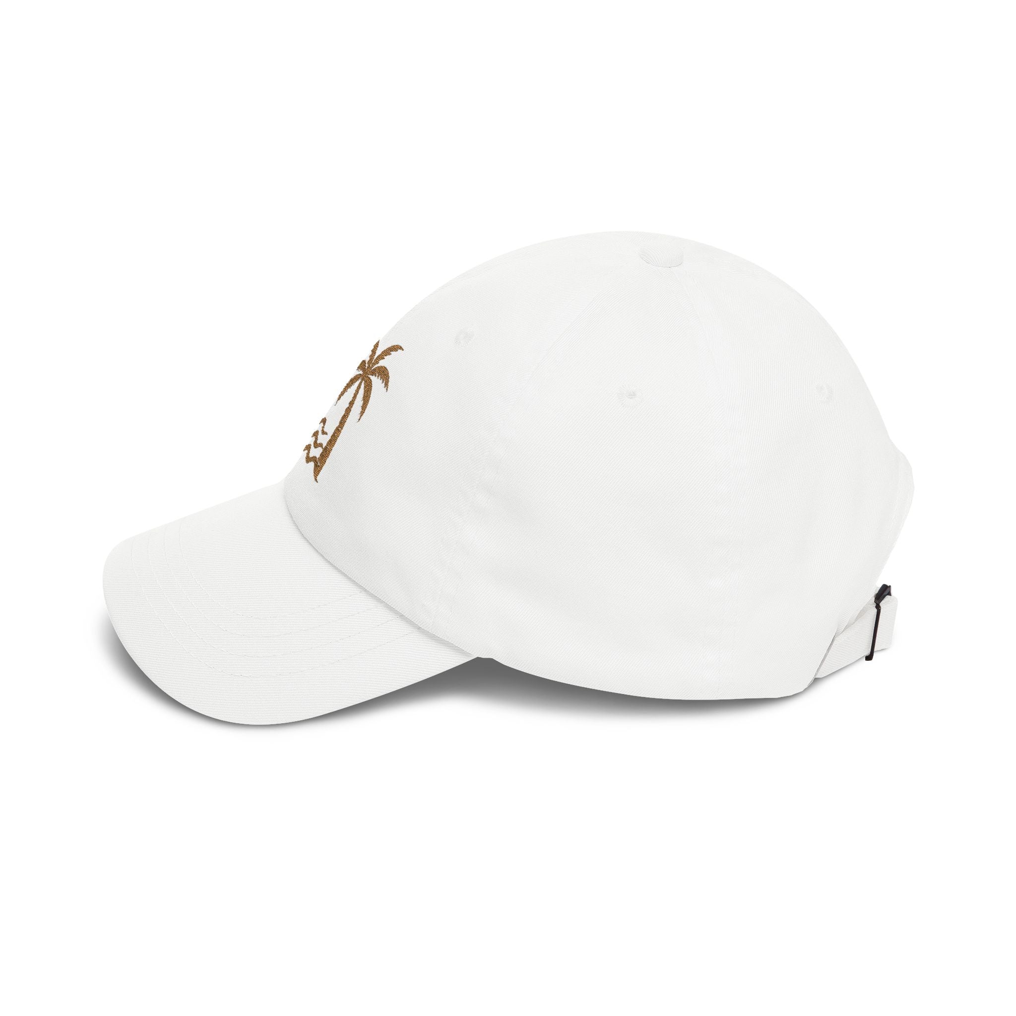 Dad Cap — Embroidered Palm Tree Sunset Beach Hat - Creations by Chris and Carlos