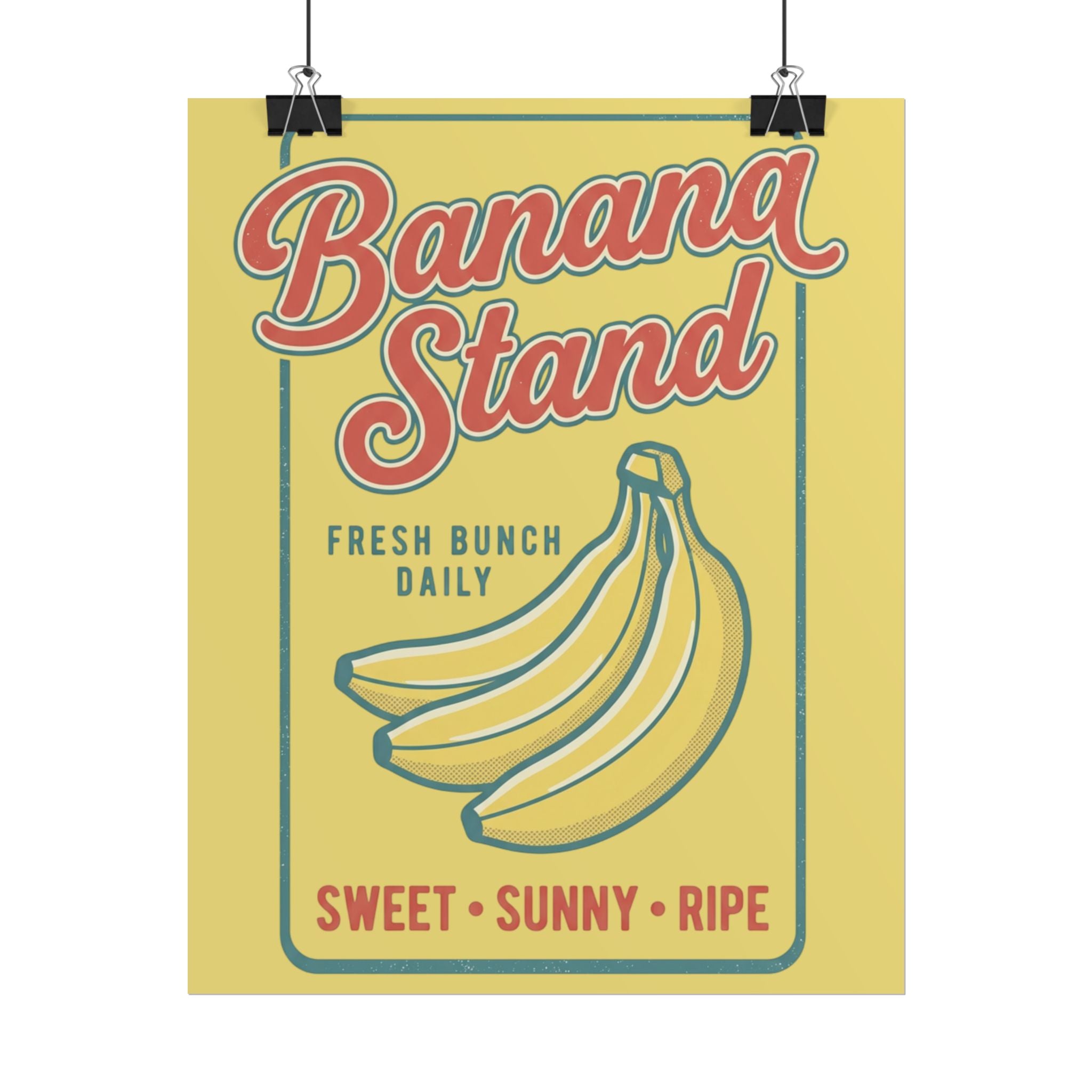 Banana Stand Retro Poster — Vintage Fruit Market Wall Art (Rolled Poster) - Creations by Chris and Carlos