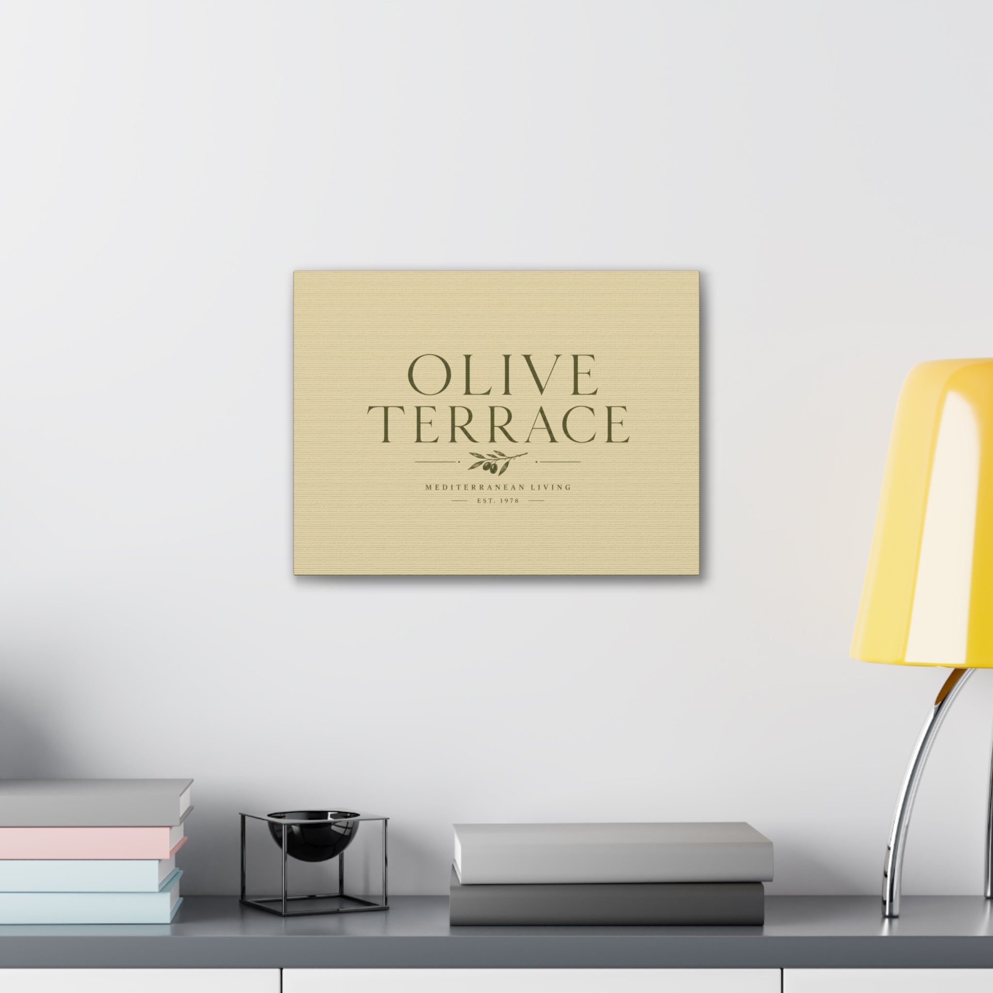 Olive Terrace Canvas Wall Art — Mediterranean Living Stretched Canvas - Creations by Chris and Carlos