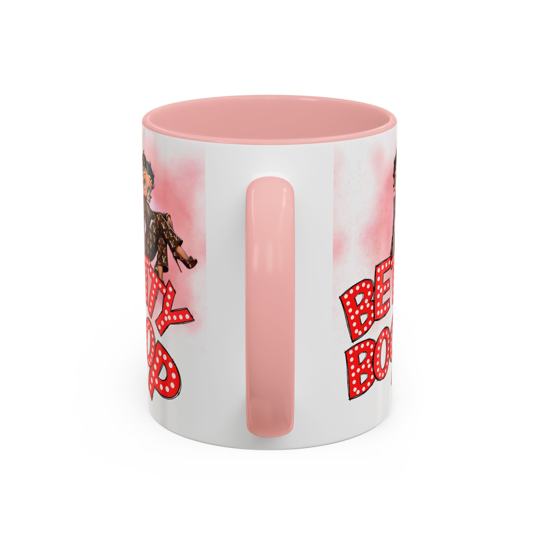Betty Boop Pink Accent Coffee Mug — Retro Vintage Cartoon Tea Cup (11/15 oz) - Creations by Chris and Carlos