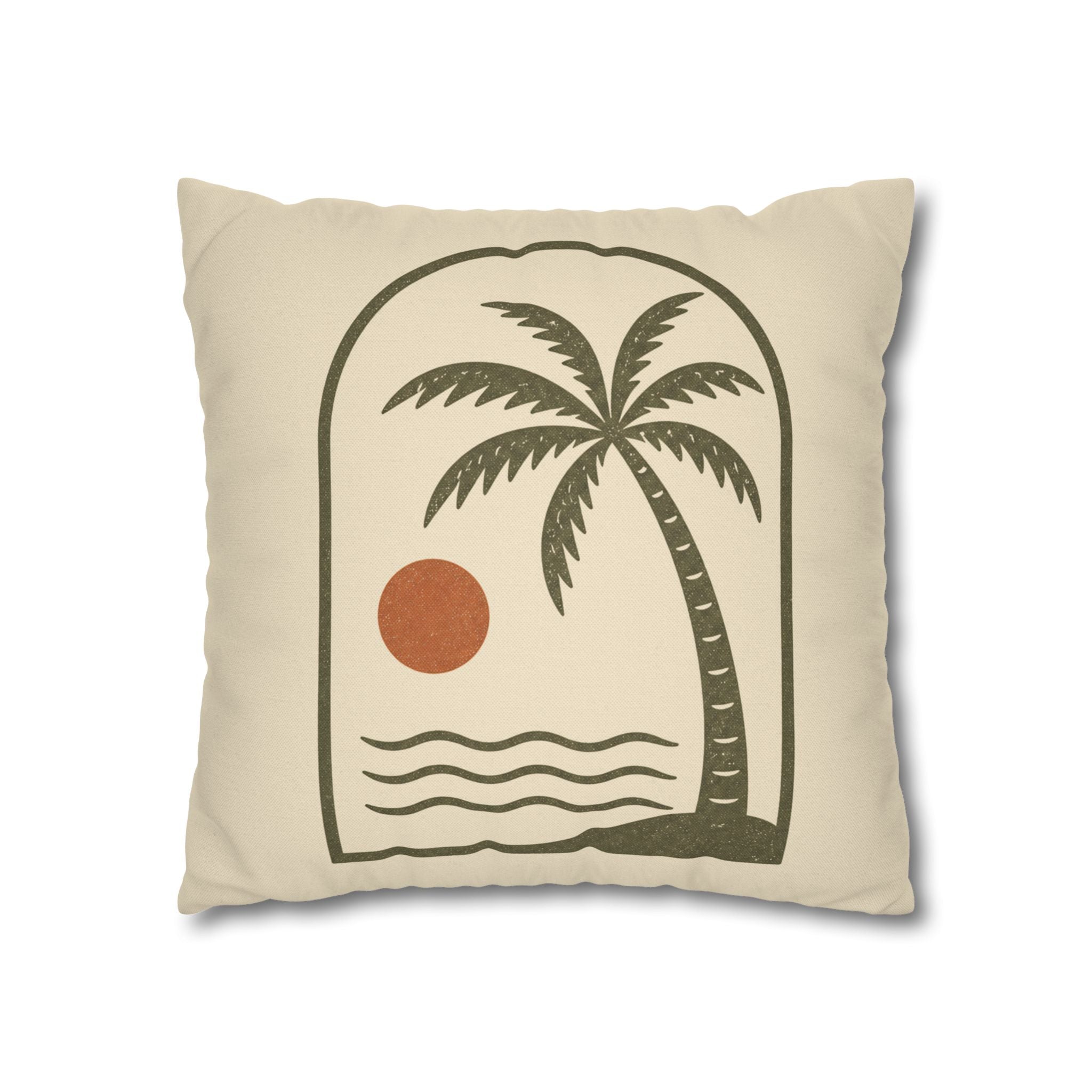 Retro Palm Tree Sunset Pillowcase - Creations by Chris and Carlos