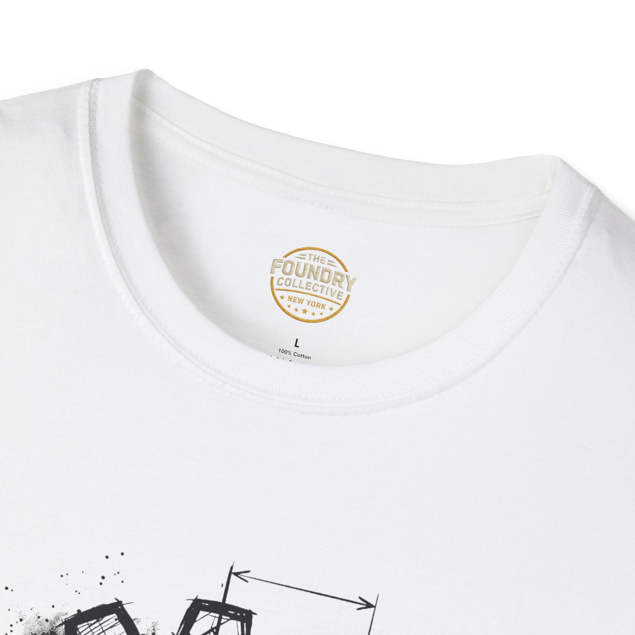 The Foundry Collective Gear Blueprint T-Shirt — Mechanical Engineering Sketch Tee - Creations by Chris and Carlos