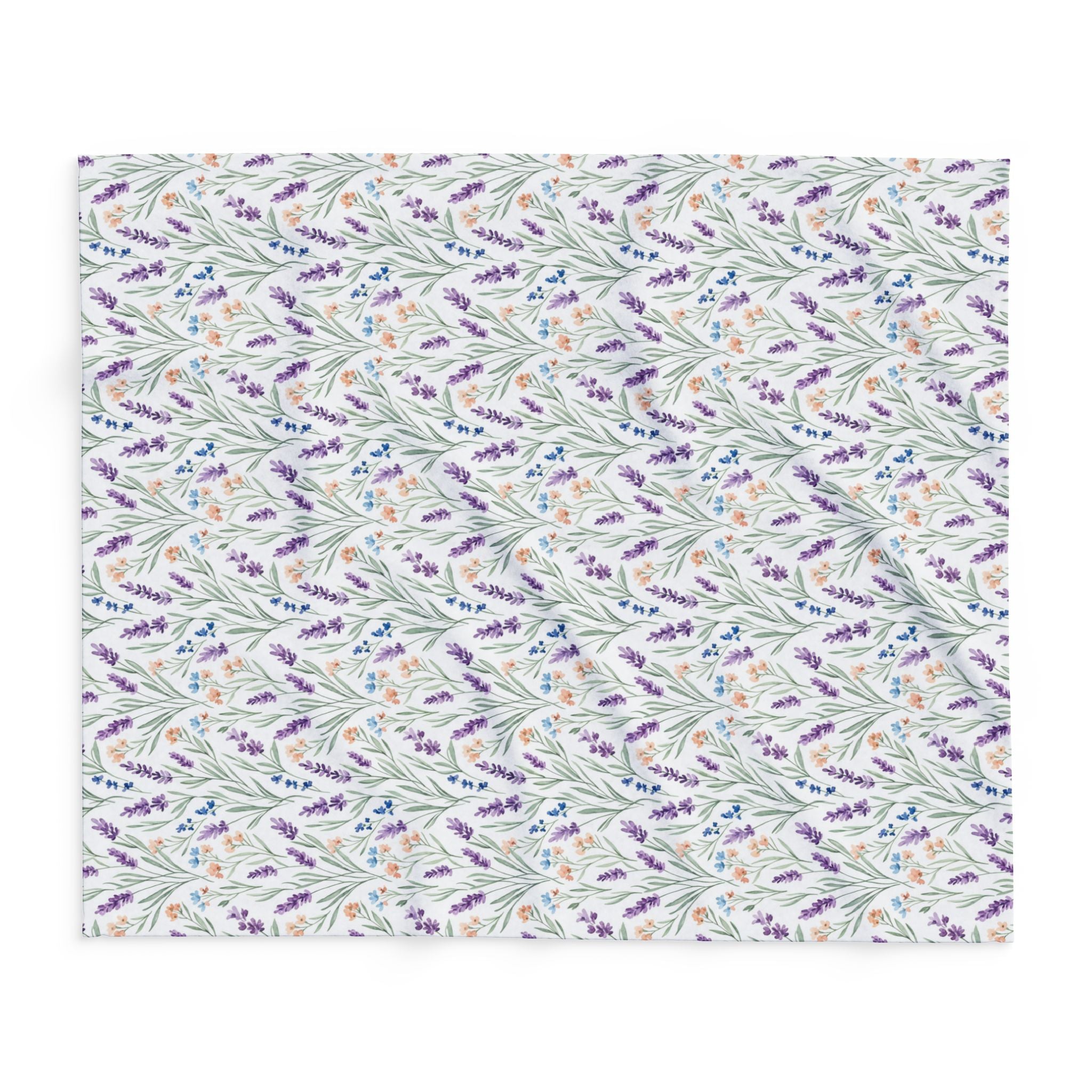 The Artisanal Flora Gallery Floral Lavender Fleece Blanket - Creations by Chris and Carlos