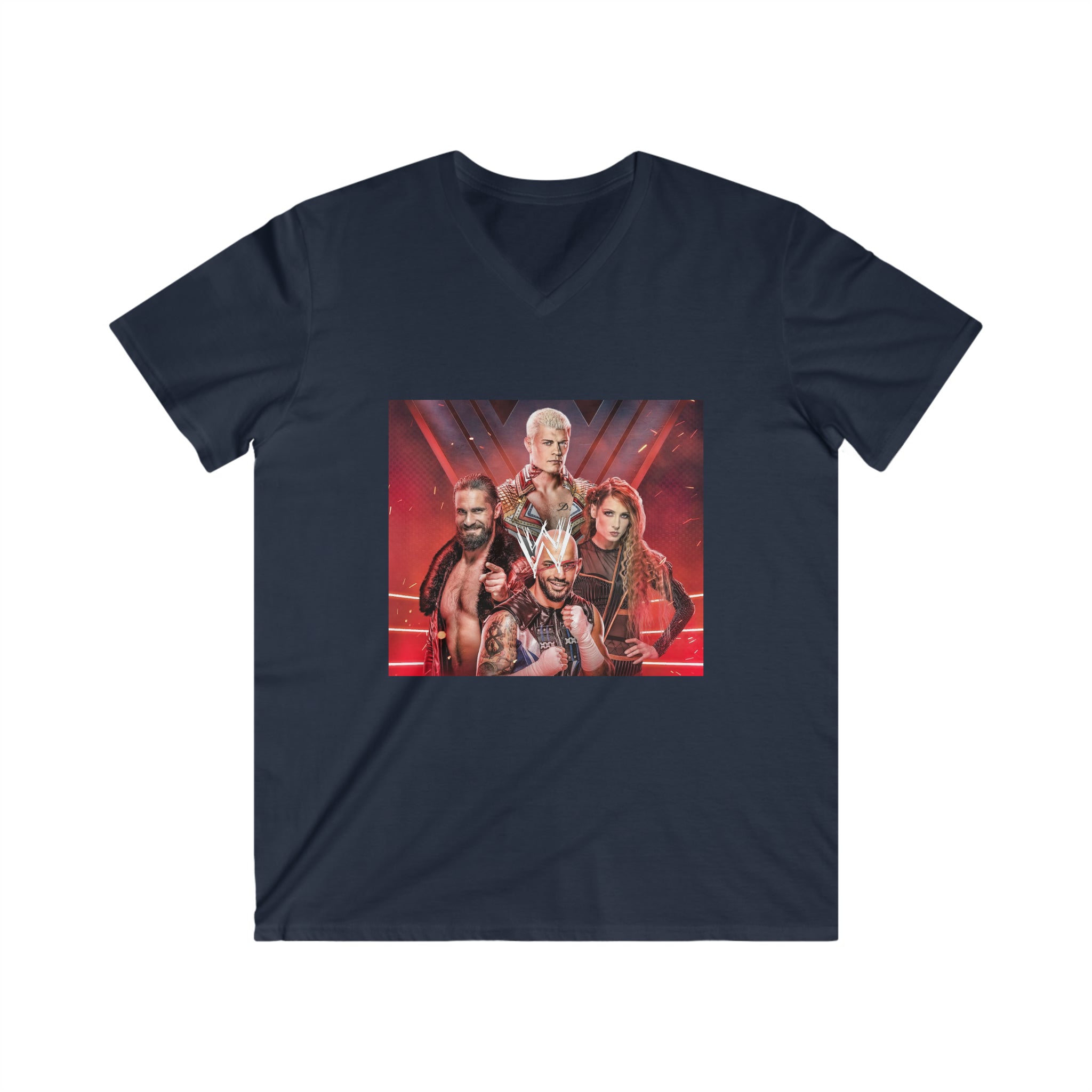 WWE Champions- Unisex Fitted V-Neck Short Sleeve Tee - Creations by Chris and Carlos