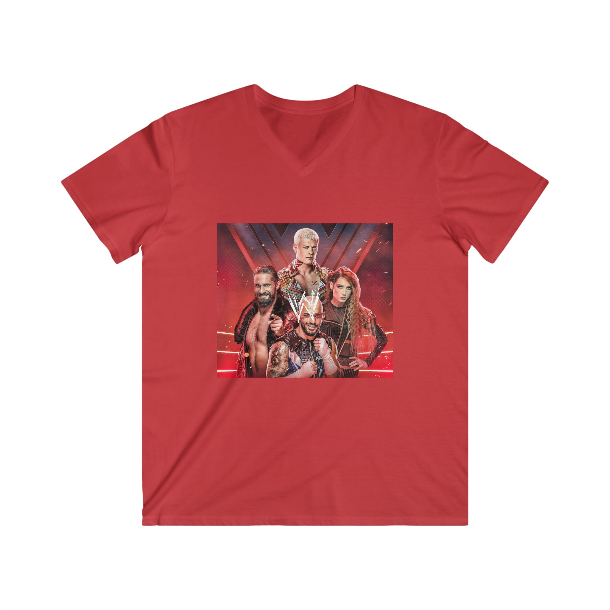 WWE Champions- Unisex Fitted V-Neck Short Sleeve Tee - Creations by Chris and Carlos