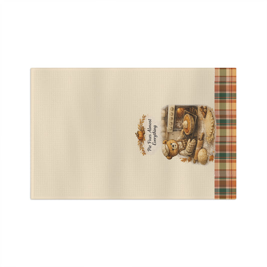 Old Soul Harvest™ Pie Fixes Almost Everything Autumn Bear Tea Towel - Tea Towel from Old Soul Harvest Cozy Kitchen