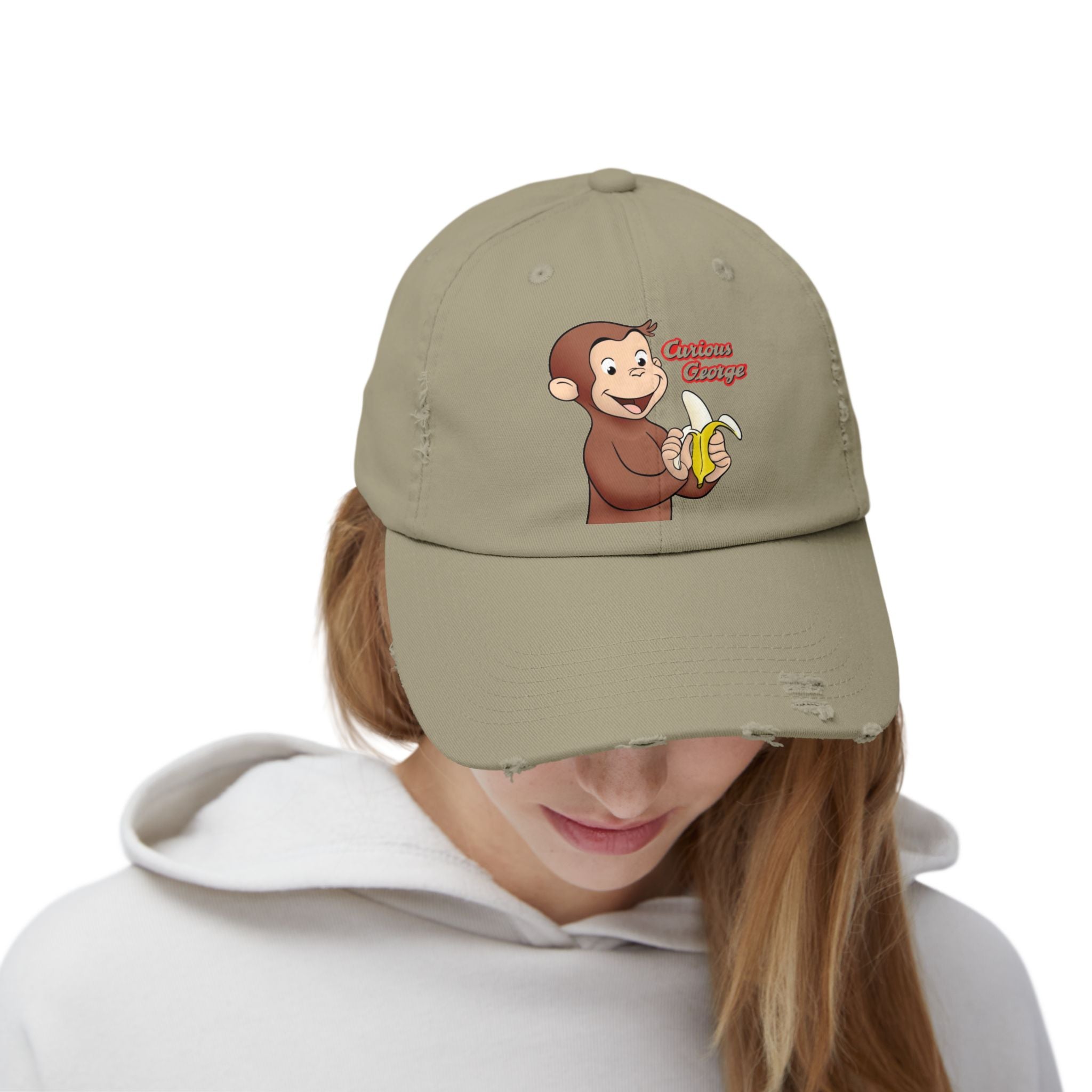 Curious George Banana Distressed Cap - Creations by Chris and Carlos