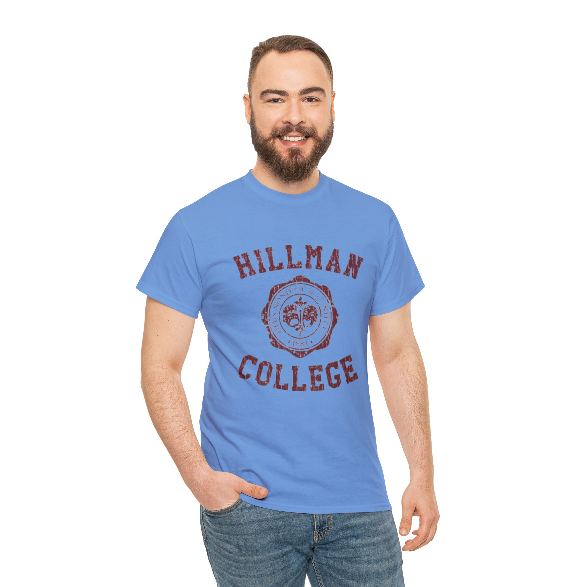 Hillman College- Unisex Heavy Cotton T-Shirt - Creations by Chris and Carlos
