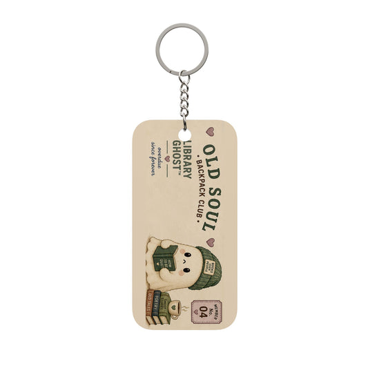 Vintage 'Old Soul' Booklover Keychain - Creations by Chris and Carlos