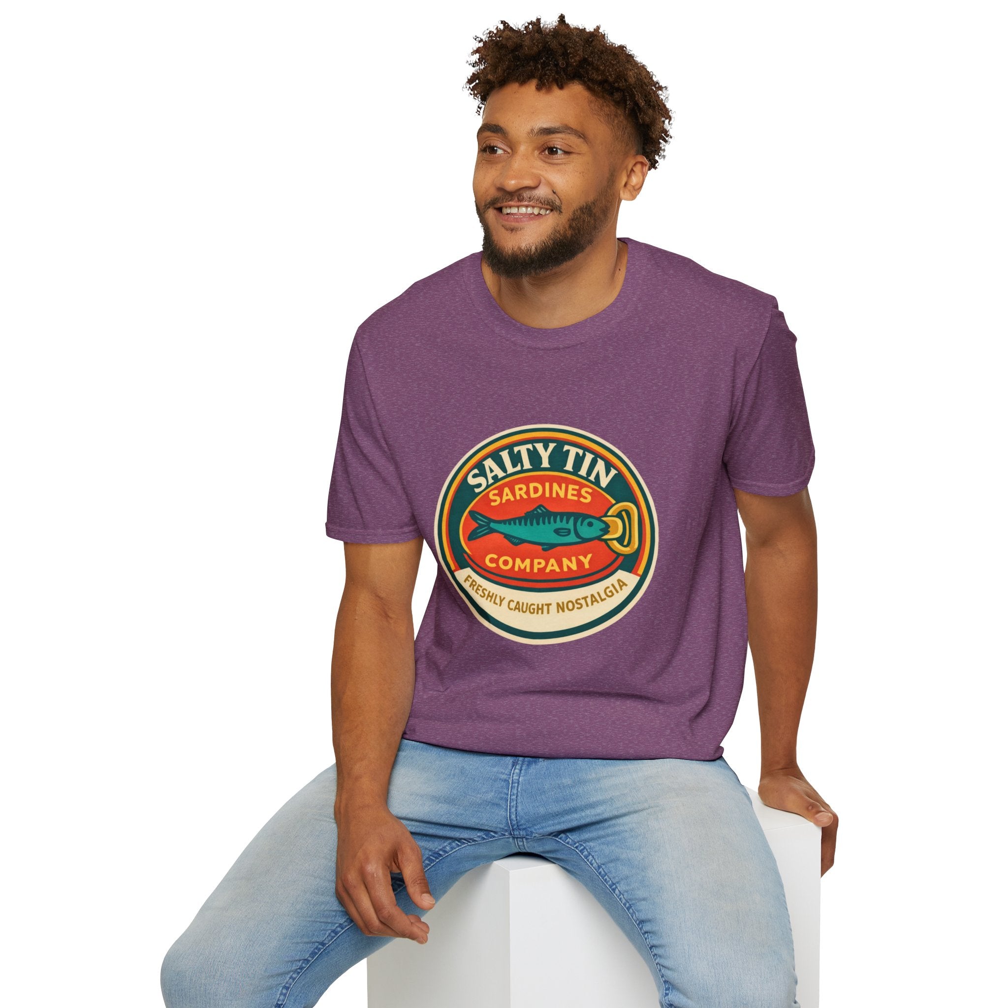 Salty Tin Sardines Vintage Logo T-Shirt - Creations by Chris and Carlos
