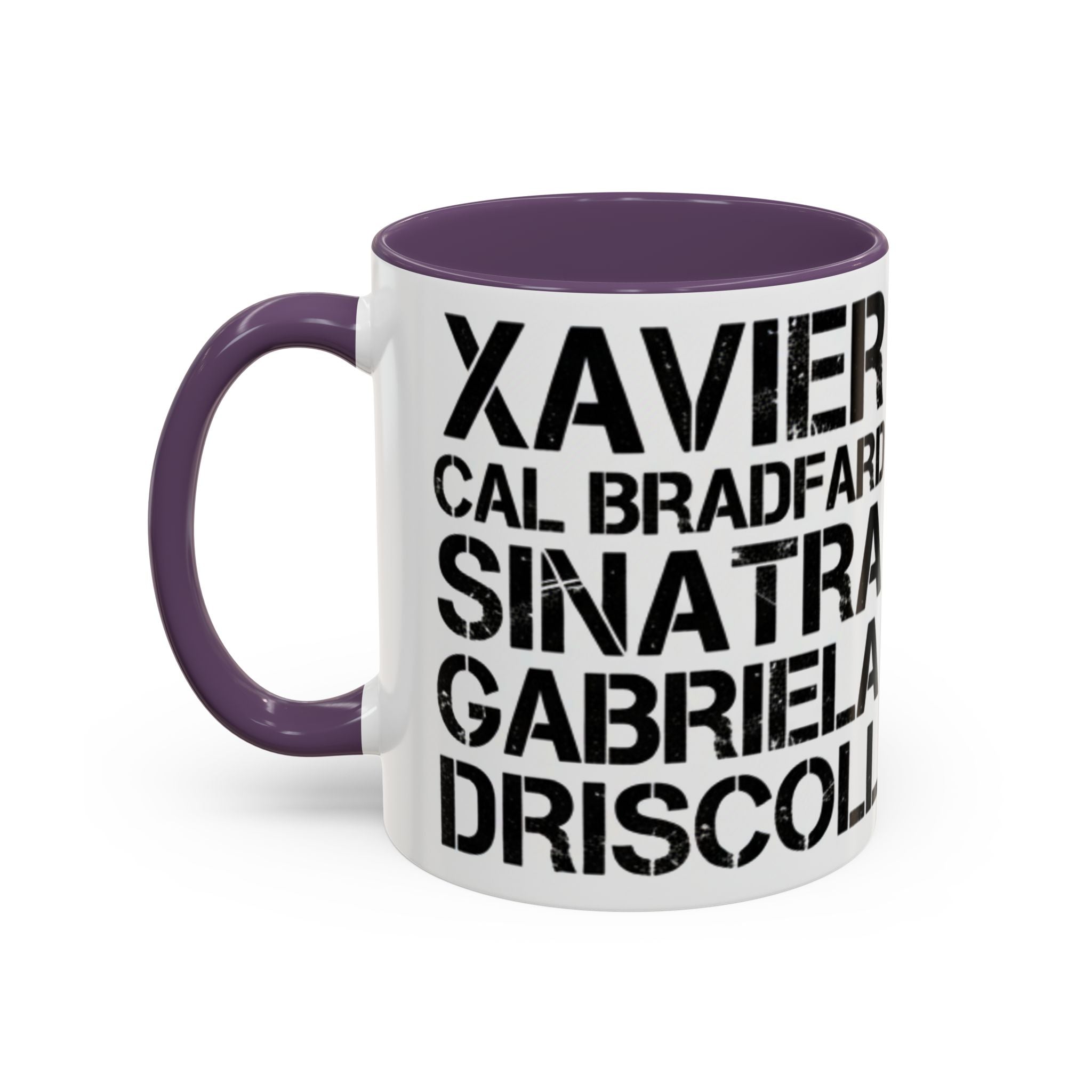 Paradise TV Show Typography Names Accent Coffee Mug — Bold Black Name List Design (11/15oz) - Creations by Chris and Carlos