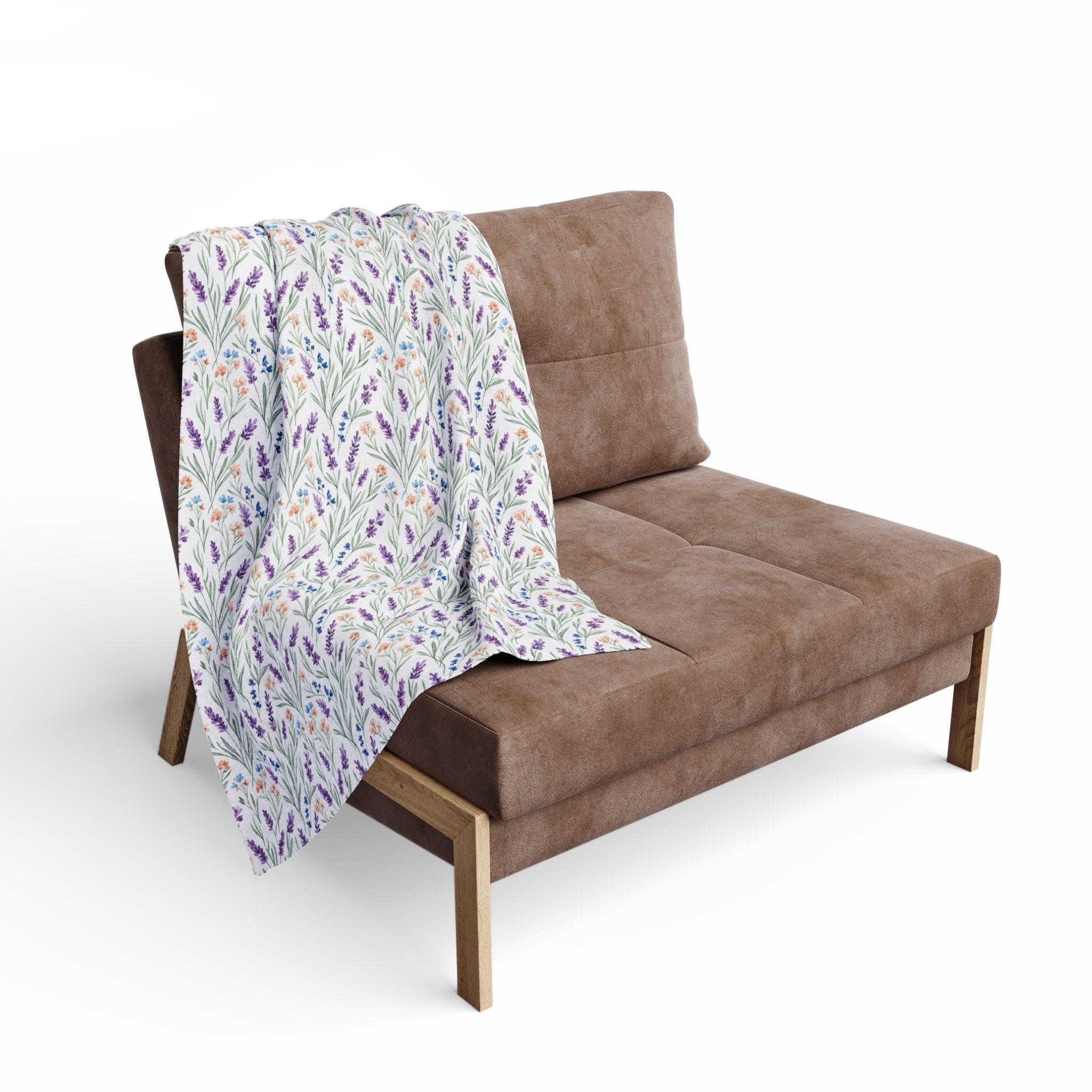 The Artisanal Flora Gallery Floral Lavender Fleece Blanket - Creations by Chris and Carlos