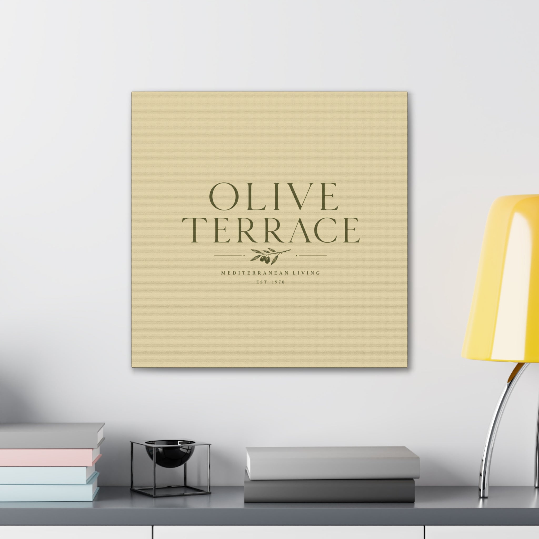 Olive Terrace Canvas Wall Art — Mediterranean Living Stretched Canvas - Creations by Chris and Carlos