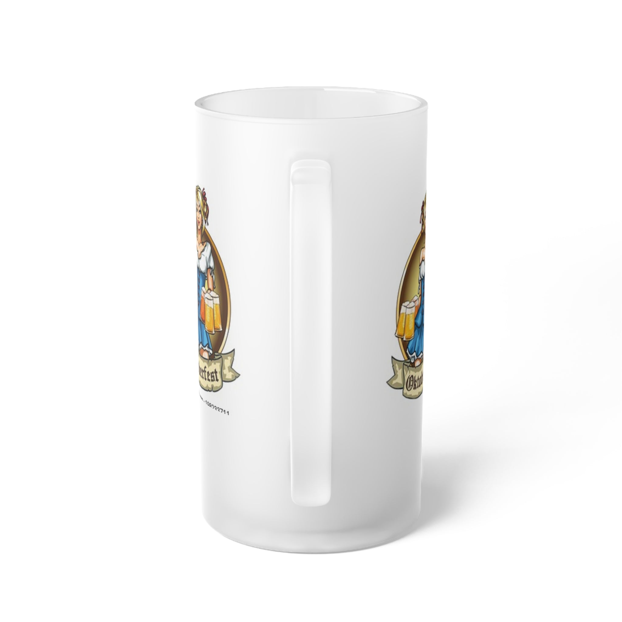 Oktoberfest- Frosted Glass Beer Mug - Creations by Chris and Carlos