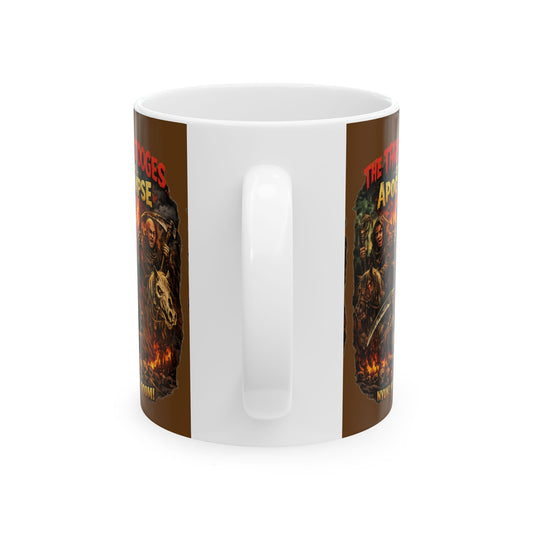The Three Stooges of the Apocalypse Ceramic Mug – Vintage Horror Comedy Coffee Cup (11oz/15oz) - Creations by Chris and Carlos