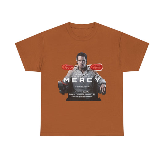 Mercy Movie Poster T‑Shirt — Thriller Film Graphic Tee - Creations by Chris and Carlos