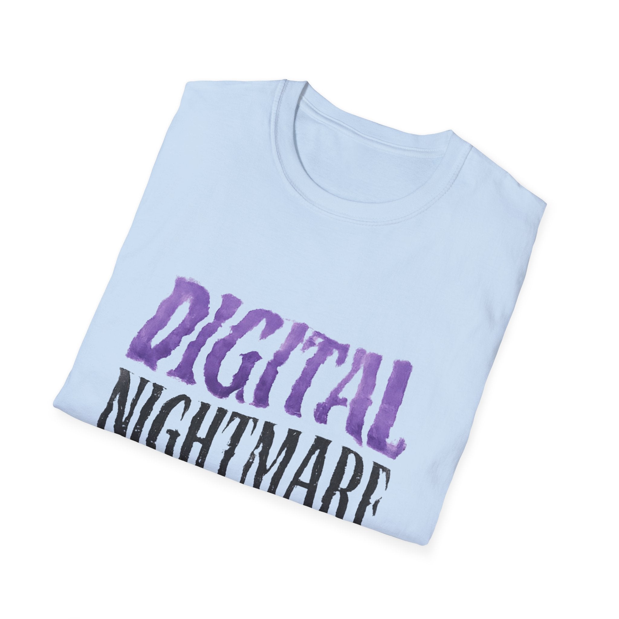 Digital Nightmare T-Shirt — Gothic Purple Graphic Tee - Creations by Chris and Carlos